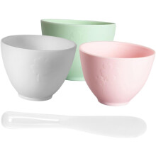 Facial Máscara de mistura de tigela para DIY Máscara de lama com material de silicone e bastão de plástico, seguro e simples de limpar