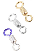 3 Boxes 90pcs Ball Bearing Fishing Barrel Swivel Connectors with Solid Welded Rings High Strength Purple