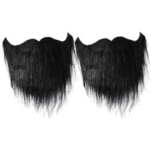 2pcs Funny Self-adhesive Fake Beard for Halloween Cosplay and Costume Parties and Soft for Men Amusing Accessory