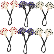6 stuks strass pauw haarclips voor het maken van knotjes in lang haar, elegante vintage krulspelden.