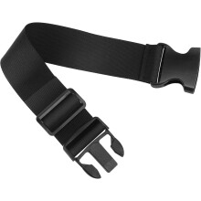 Verlengriem voor heuptas, verstelbare elastische riem met gesp, 50 cm, zwart, polypropyleenvezel