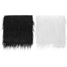 2pcs tecido de pele falsa almofadas quadradas do assento, material de artesanato do DIY de peluche macio para as tampas da cadeira