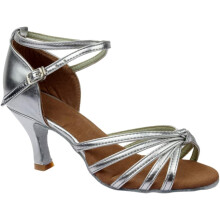 Pantofi de dans din satin cu toc înalt pentru femei, pantofi de dans latino cu vârf deschis
