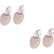 2pairs Girls Jazz Shoes Toe Protector Half Sole Dance Shoes for Ballet