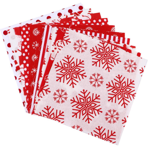 50pcs Natal tema algodão tecido DIY tecido patchwork pacotes para decorações de Natal