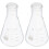 2pcs Thickened Glass Conical Bottle Laboratory Flask for Experiment Storage Simple Boiling Bottle 1