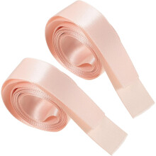 Roségoldenes Band, 2,5 cm breites, eingefasstes Satinband, 239 cm langes Satin-Seidenband
