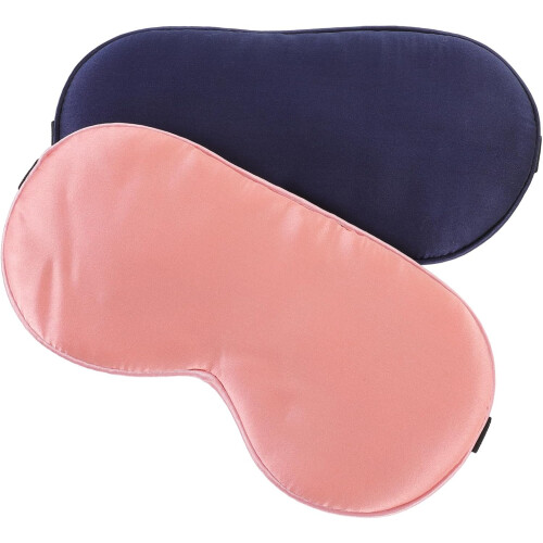 2pcs Silk Sleeping Eye Masks for Adults with Comfortable Fit and Light Blocking