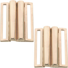 2 Pairs 50mm Gold Alloy Coat Wrap Metal Clasps Toggle Buckle