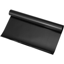 1 rotolo di pellicola riflettente per finestre per la privacy degli animali domestici, unidirezionale, antigraffio, superficie liscia, nera.