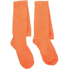 Paar orangefarbene Damen-Overknee-Socken, Oberschenkelhohe Strümpfe, Dekorative lange Socken