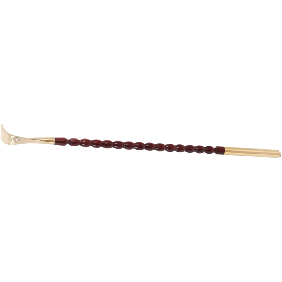 Hkhbjs Brass Wooden Back Scratcher With Long Handle Portable Itch Relief Tool For Adults