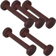 5 db-os fa kézműves orsó befejezetlen üres orsó zsinórrendezőhöz hosszú