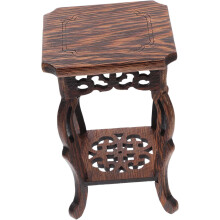 Base espositiva in legno, supporto quadrato per teiera, supporto per bonsai, vaso vintage con base in legno