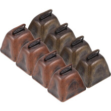 kleine Vintage-Kuhglocken aus Metall, robuste Eisenkonstruktion, ideal für Veranstaltungen und Bastelarbeiten.