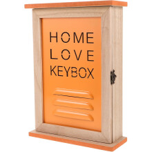 Wooden Key Box Wall Mounted Holder for Home Office Funny Decorative Key Hooks Cabinet Entryway Living Bedroom