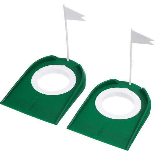 Golf Putting Cup Set with Flags - Indoor Outdoor Practice Putting Aid