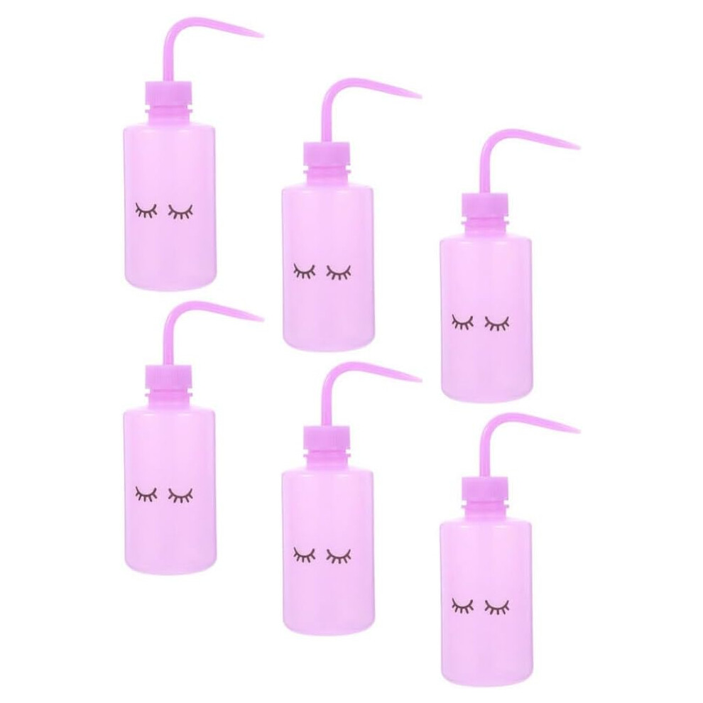 Hkhbjs 6Pcs Eyelashes Cleaner Bottles Portable Squeeze Washing Bottles