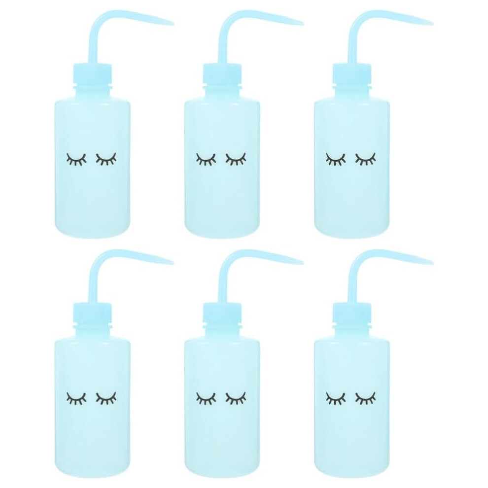 Hkhbjs 6Pcs Eyelashes Cleaner Bottles Squeeze Bottles Curved Spout For Convenient Cleaning F
