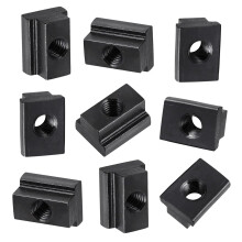 10pcs M8 T Slot Steel Nuts T Nut Block Sliding Carbon Steel for Industrial T-Slot Extrusion Profiles Suitable