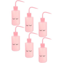6pcs Eyelash Cleaning Bottles Bend Mouth Squeeze Tool Portable Leakproof Empty Cleaning Bottle