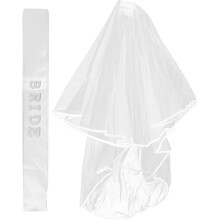 Bride Bachelorette Party Bridal Shower Bridal Veil e Sash Decorações de casamento Bridal Hair Veils para mulheres