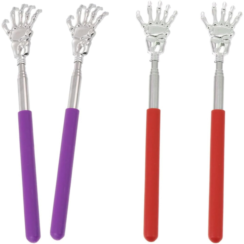 Hkhbjs 4Pcs Retractable Metal Back Scratcher Claw For Itching Relief Portable Massage Scratch Tool
