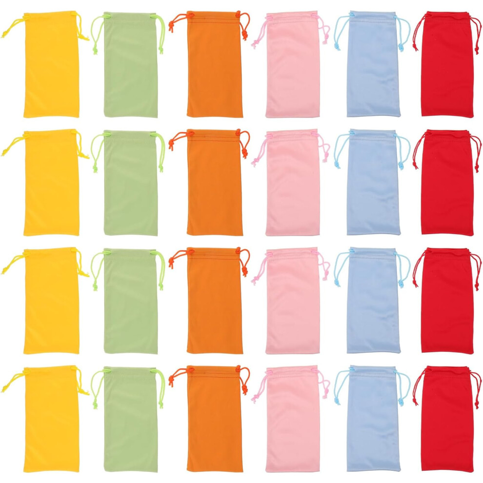 Hkhbjs 24Pcs Eyeglasses Sunglasses Microfiber Storage Bag Pouch Travel Snow Goggle Cover