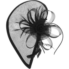 Slør Fascinator Hat: Dame Fascinator Pannebånd med Netting og Plume Slør - Brudebryllup Hodeplagg