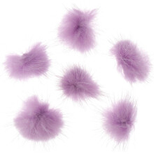 6 stuks pluizige pompon nageldecoraties, schattige verwijderbare nagelversieringen