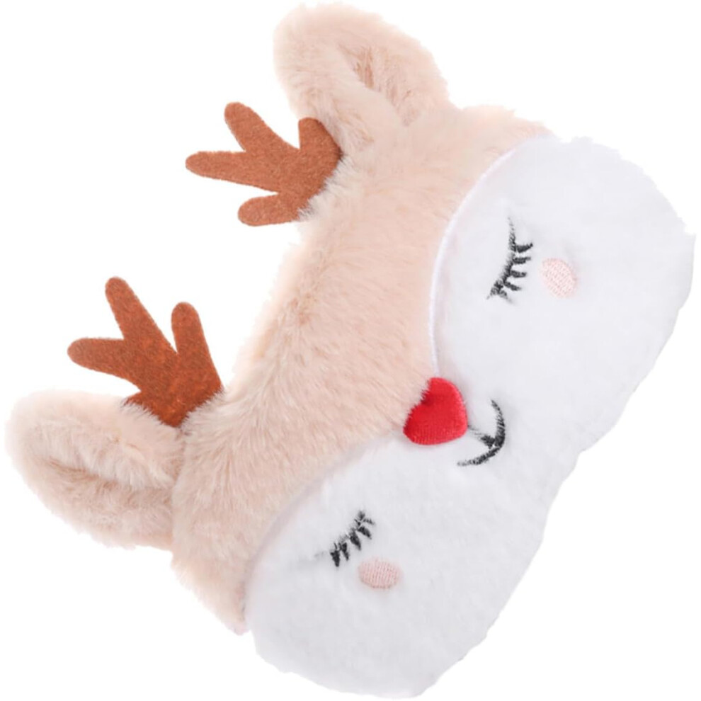 Hkhbjs Cartoon Elk Eye Mask Comfortable Sleep Blindfold Lovely Eye Mask For Swollen Eyes Adorable Design