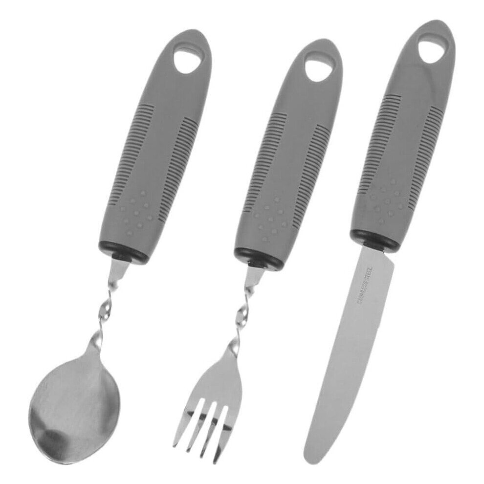 Hkhbjs Shake Adaptive Tableware Spoon Fork For Elderly Disabled Adults Portable Ergonomic Cutlery Non-Skid Feature