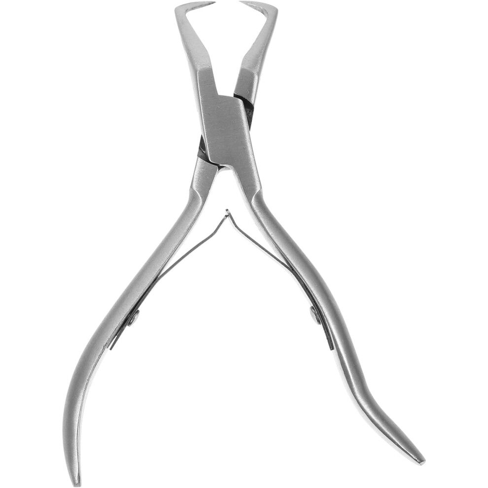Hkhbjs 1 Pair Hair Extension Pliers Stainless Steel Hair Extensions Opener Removal Tool Hair Styling Tool For Links Micro Rings Extensions Silver