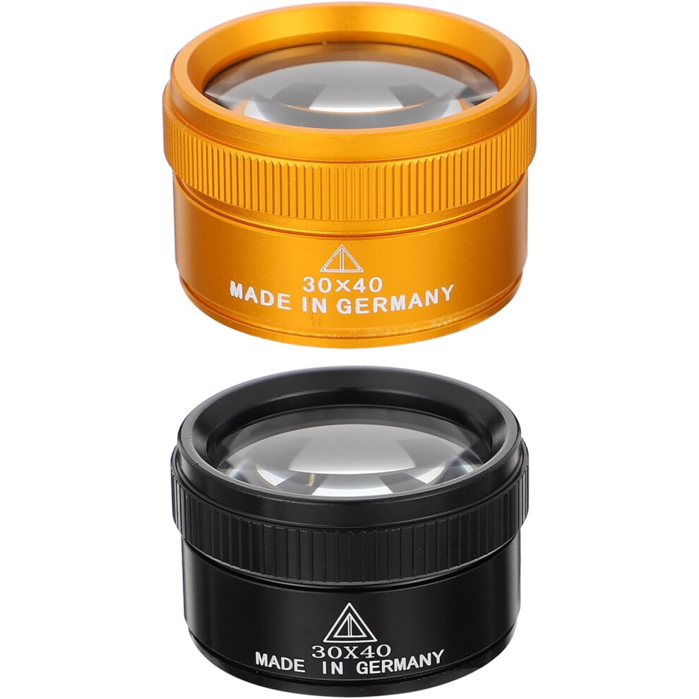 Hkhbjs 2Pcs Cylindrical Glass Optical Glass Lens Portable Loupe For Reading Jewelry Inspection