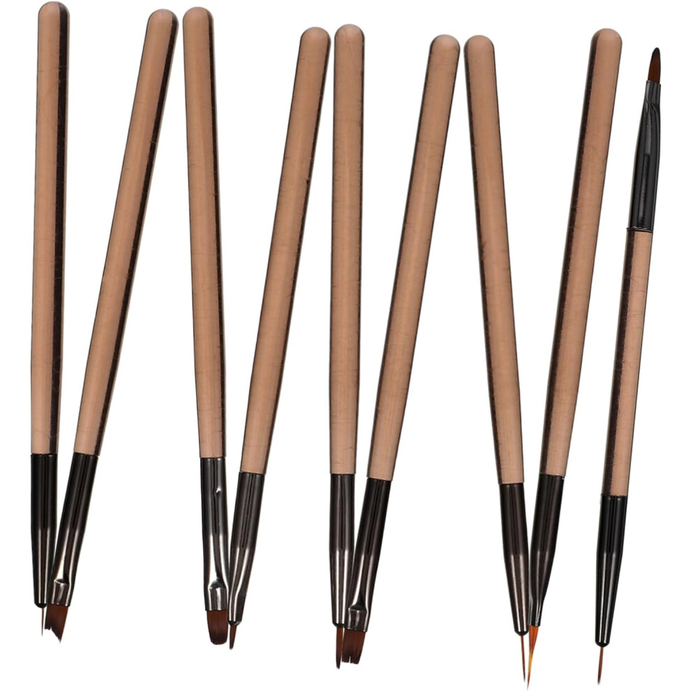 Hkhbjs 9Pcs Nail Art Drawing Liner Brush Fine Detail Nail Line Pens For Manicure