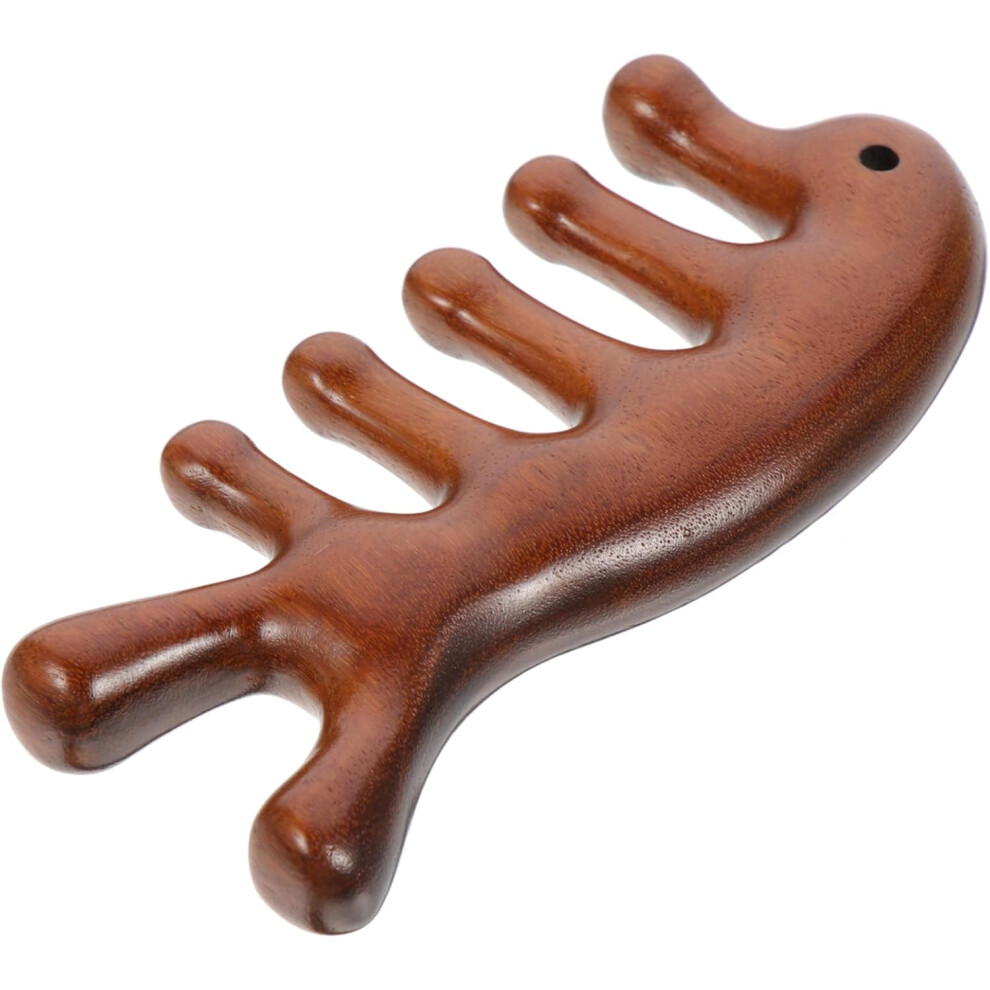 Hkhbjs Unisex Sandalwood Massage Comb For Scalp Relief Wide Tooth Design For Detangling Natural Material