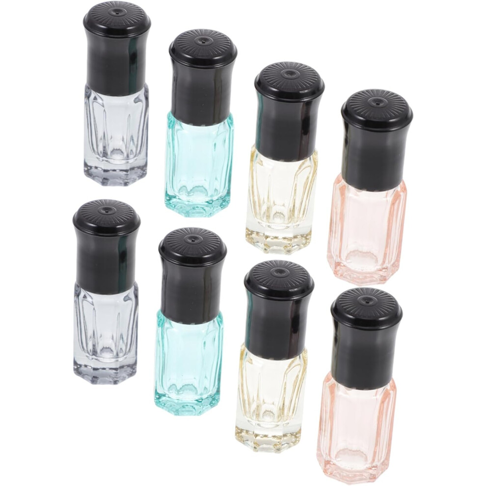 Hkhbjs 8Pcs Essential Oil Bottle Glass Roller Bottles For Fragrance Oil Dispenser