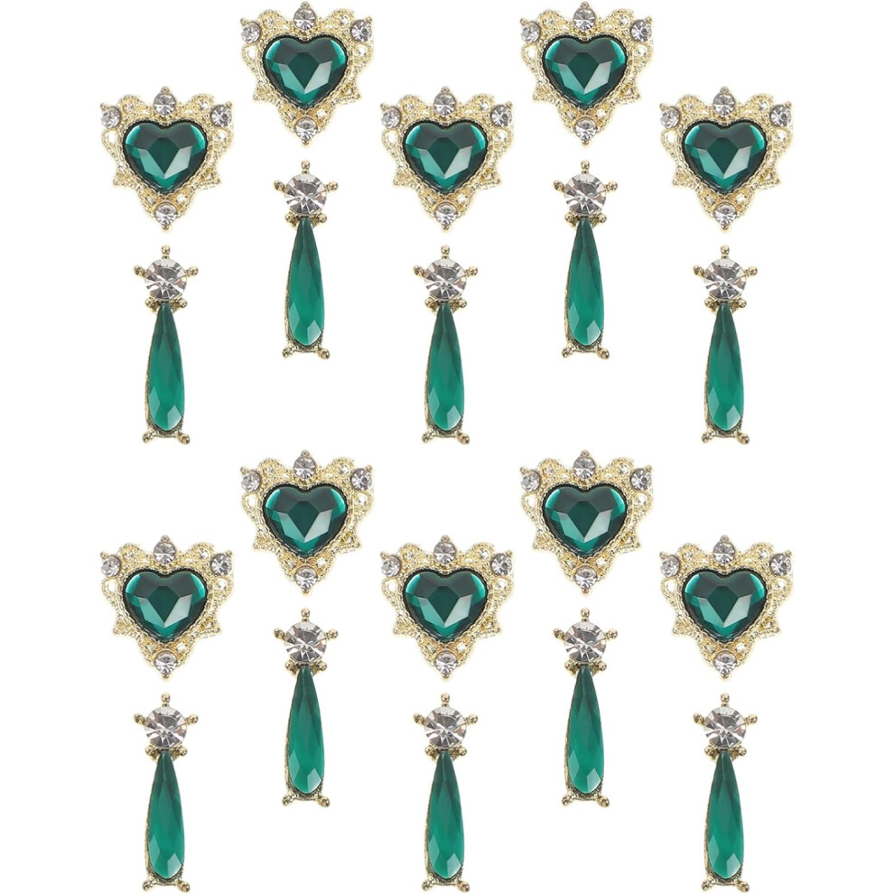 Hkhbjs 20Pcs Nail Decoration Gem Charms For Manicure Art Irregular Flat Bottom Nail Accessories