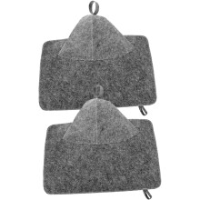 2er-Set Filz-Saunahüte, grau, wärmeisolierend, russische Banja-Hüte für die Sauna, wasserabsorbierend