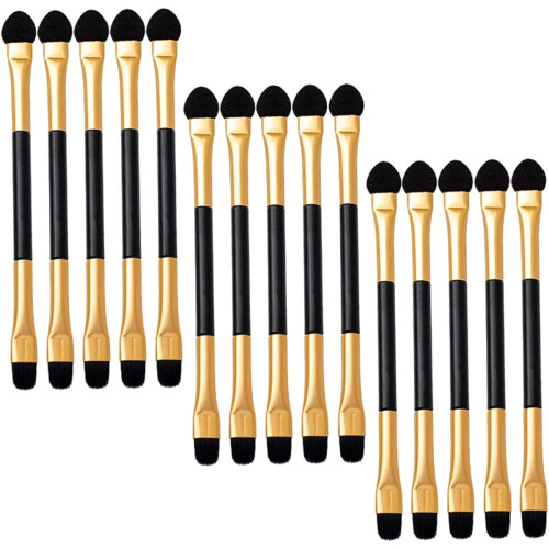 Double Ended Eyeshadow Brush Eye Shadow Applicators 15Pcs Portable Small Size Makeup Tools