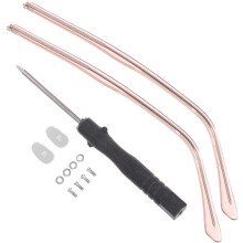1 Paar Metall-Ersatzbügel für Brillen, allergikerfreundlich, leicht, modisch, roségoldfarben und komfortabel