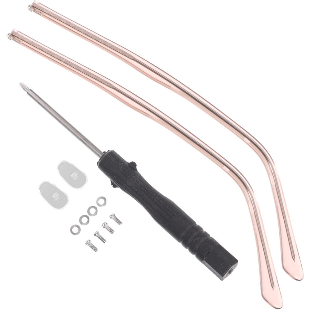 Hkhbjs 1Pair Metal Replacement Temples For Eyeglasses Allergic Lightweight Fashion Eyewear Arms Rose Gold And Comfortable Eyewear Accessory