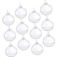 20 Stück Weihnachtskugeln zum Befüllen und Aufhängen für festliche Weihnachtsdekoration
