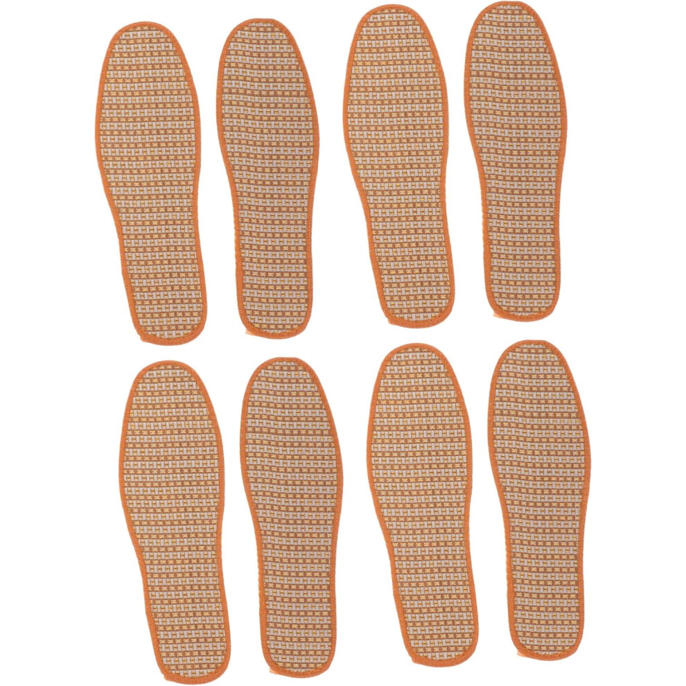 Hkhbjs 4Pairs Odor Insoles Bamboo Shoe Inserts Replaceable Thin Shoe Inserts For Women For Summer