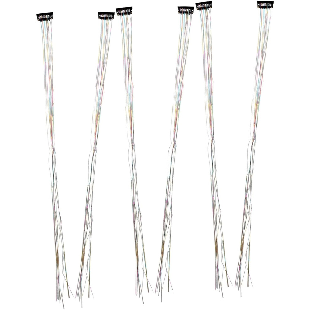 Hkhbjs Unisex Silver,Gold 6Pcs Gold And Silver Braided Hair Rope Glitter Hair Tinsel Clips For Women And Girls For Party And Festival