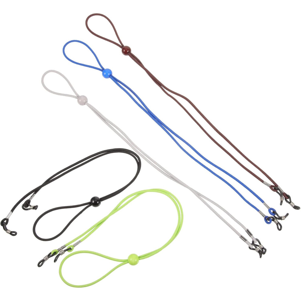 Hkhbjs 5Pcs Glasses Cord Sports Eyeglasses Ropes Outdoor Lanyard Elastic Strap Glasses Chain Holder