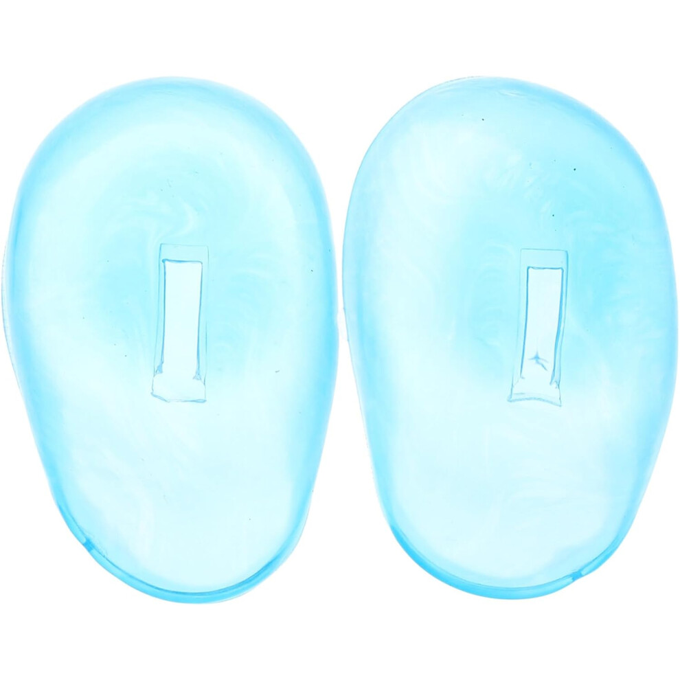 Hkhbjs Blue 1 Pair Silicone Ear Covers, Earmuffs Ear Protectors Cover For Hair Dye Profession Salon Heat Insulation Reusable Hairdressing Ear Cover