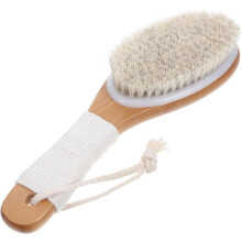 Koupelový kartáč z koňských žíní s dlouhou rukojetí, přenosný čistič zad do sprchy, všestranný exfoliátor těla, odolný design