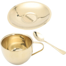 Set Dekorative Wassertasse Espresso-Ground Industriestil Kaffeebecher Vintage Teetasse Metall Britisches Dekor