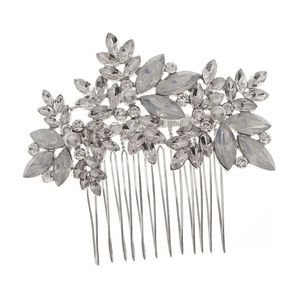 Hkhbjs 1Pc Rhinestone Flower Hair Comb Headdress For Bride Bohemian Wedding Hair Accessories